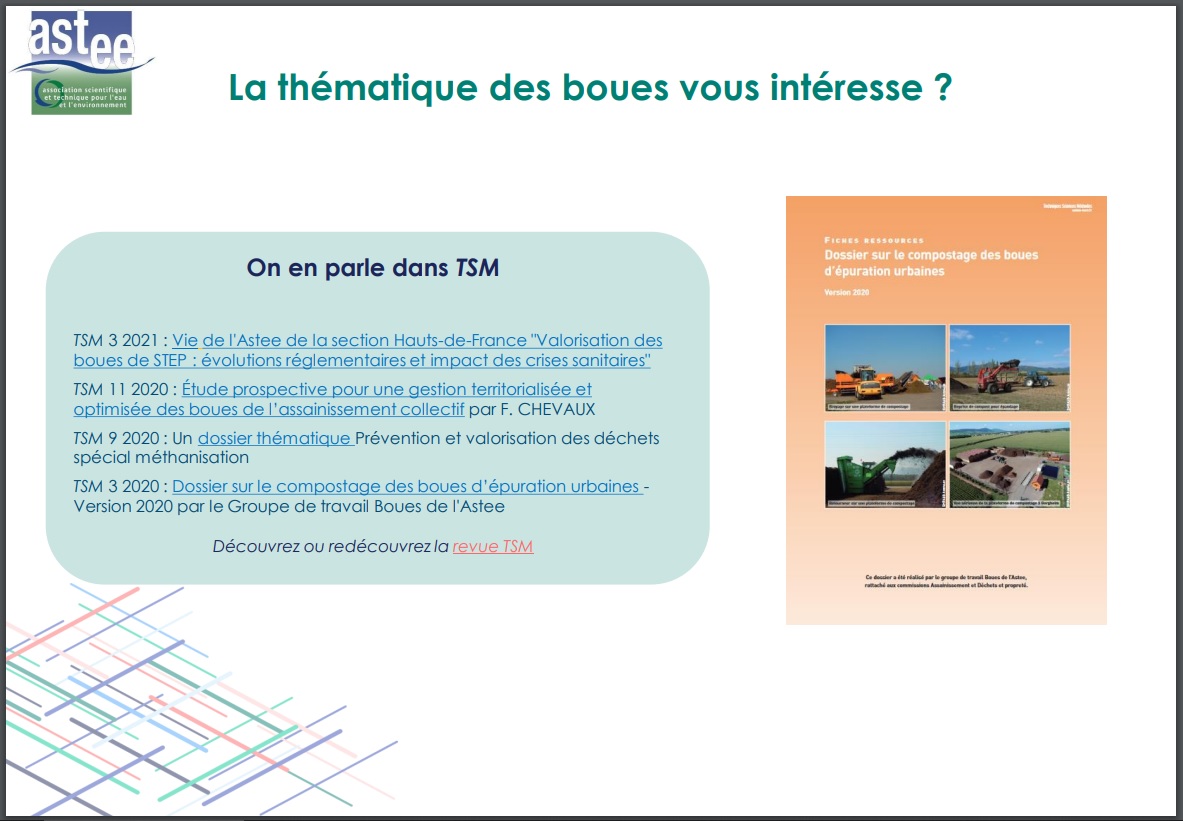 _astee's tweet image. [Journée technique] Astee Occitanie : découvrez le programme riche de la prochaine journée #Astee sur la "Valorisation des #bouesurbaines, quelles solutions d’avenir ?"
🗓14/04/2022
🌎ODYSSUD à Blagnac
📝inscrivez-vous bit.ly/3ISDbIJ
👉infos bit.ly/3pPBO6b