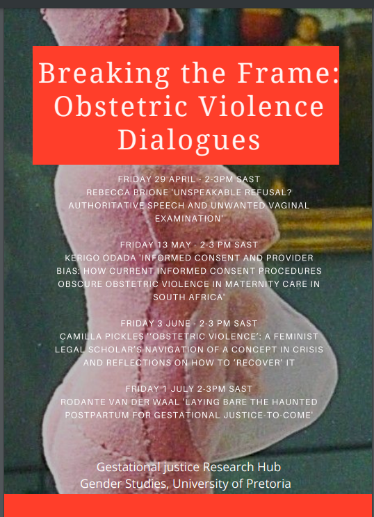 The @GJRHub will be showcasing the work of some brilliant feminist researchers working on #obstetricviolence in 2022. 

So save these dates!

More info about registration will follow at a later stage. 

@CamillaPickles @RodantevdWaal @k_odada @RebeccaBrione @UPGenderStudies