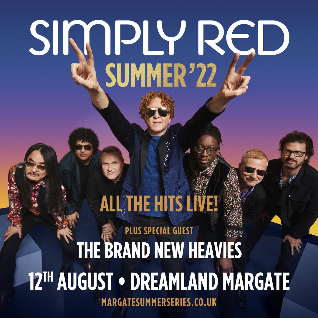 We are very excited to announce that British Icons <a href="/SimplyRedHQ/">SimplyRedHQ</a> will play a very special show at <a href="/DreamlandMarg/">Dreamland Margate</a> on 12th August with special guests <a href="/BrandNewHeavies/">The Brand New Heavies</a>

Tickets will go on sale this Friday 11th March at 10am via bit.ly/SimplyRedMarga…