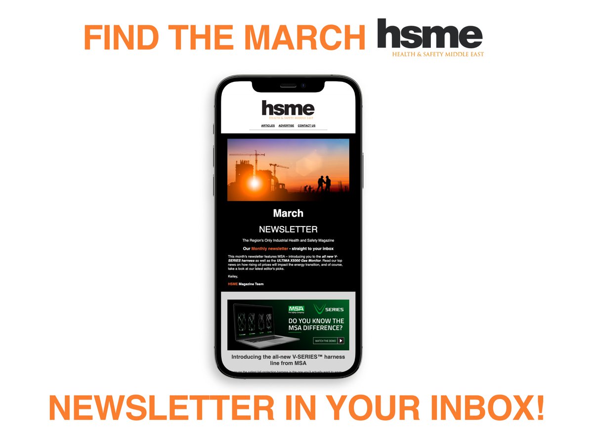 HSMEMagazine's tweet photo. Did you spot our March Newsletter in your inbox today?
https://t.co/sSwXh5zaIQ
This months sponsor, @MSAsafety, are introducing you to the all new V-SERIES harness as well as the ULTIMA X5000 Gas Monitor.
Sign up to our newsletter today!
https://t.co/rzaVnLnPEo
#MSA #HSME https://t.co/iVPUiiGbSO