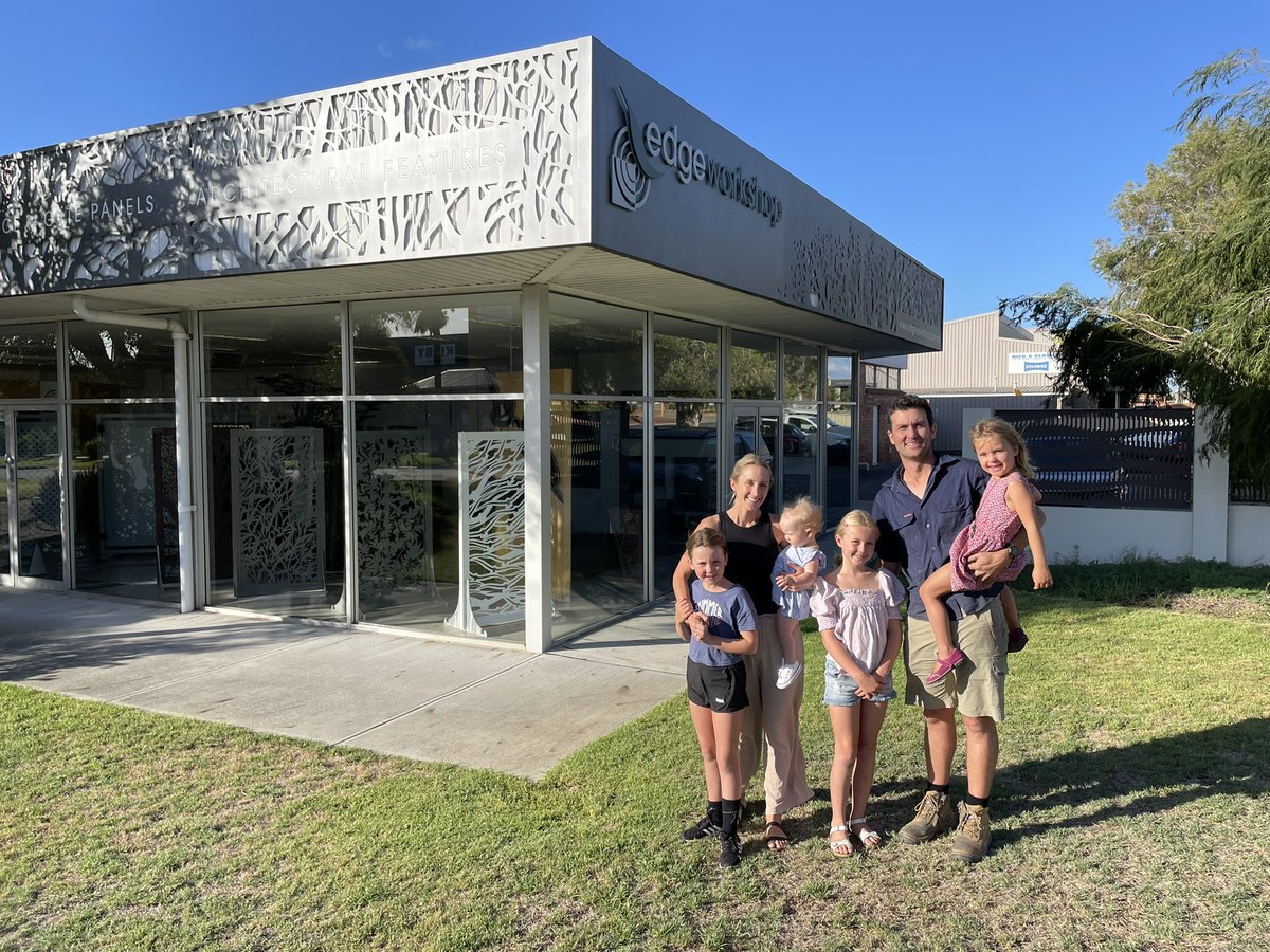 clintstanley18's tweet photo. So we bought a business. Edge Workshop in Osborne Park. Using waterjets with over 50,000psi we design custom letterboxes and decorative screens, as well as working engineering and building companies to complete jobs with 0.2mm accuracy. Exciting times ahead!!! https://t.co/YsHscqSNKC