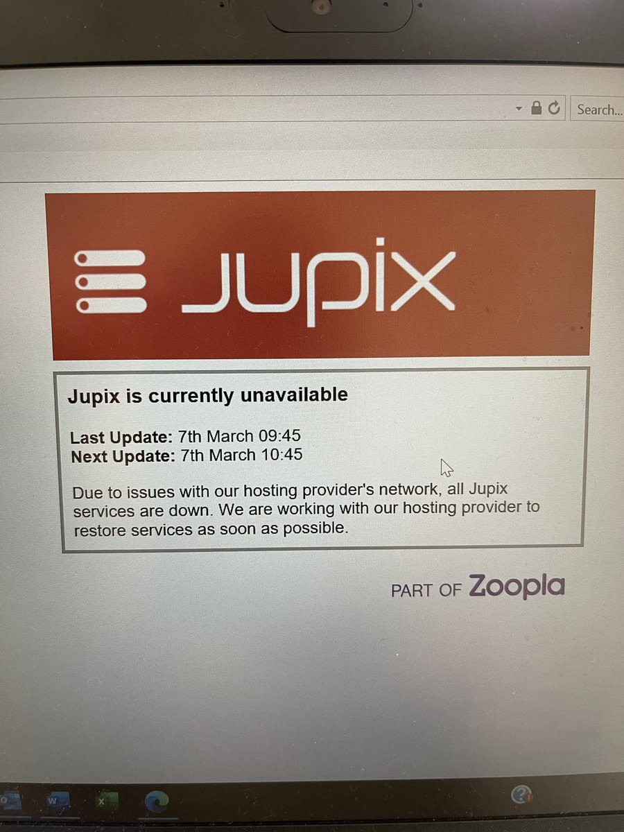 Seriously <a href="/jupix/">Jupix</a> you think us waiting till 1045 for another update is acceptable - already been waiting since 735! #poorcustomerservice