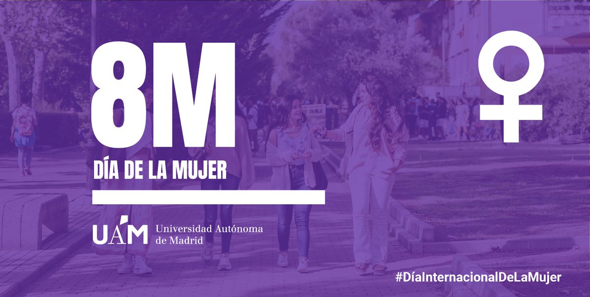 UAM_Madrid's tweet photo. Desde la #UAM, hoy y todos los días, recalcamos la necesidad de la lucha por la #igualdad entre hombres y mujeres. 

Por una sociedad justa que defienda los derechos de las mujeres y porque ninguna sufra discriminación por el hecho de ser mujer. 

#DiaInternacionalDeLaMujer https://t.co/QoDeUEdR0Y