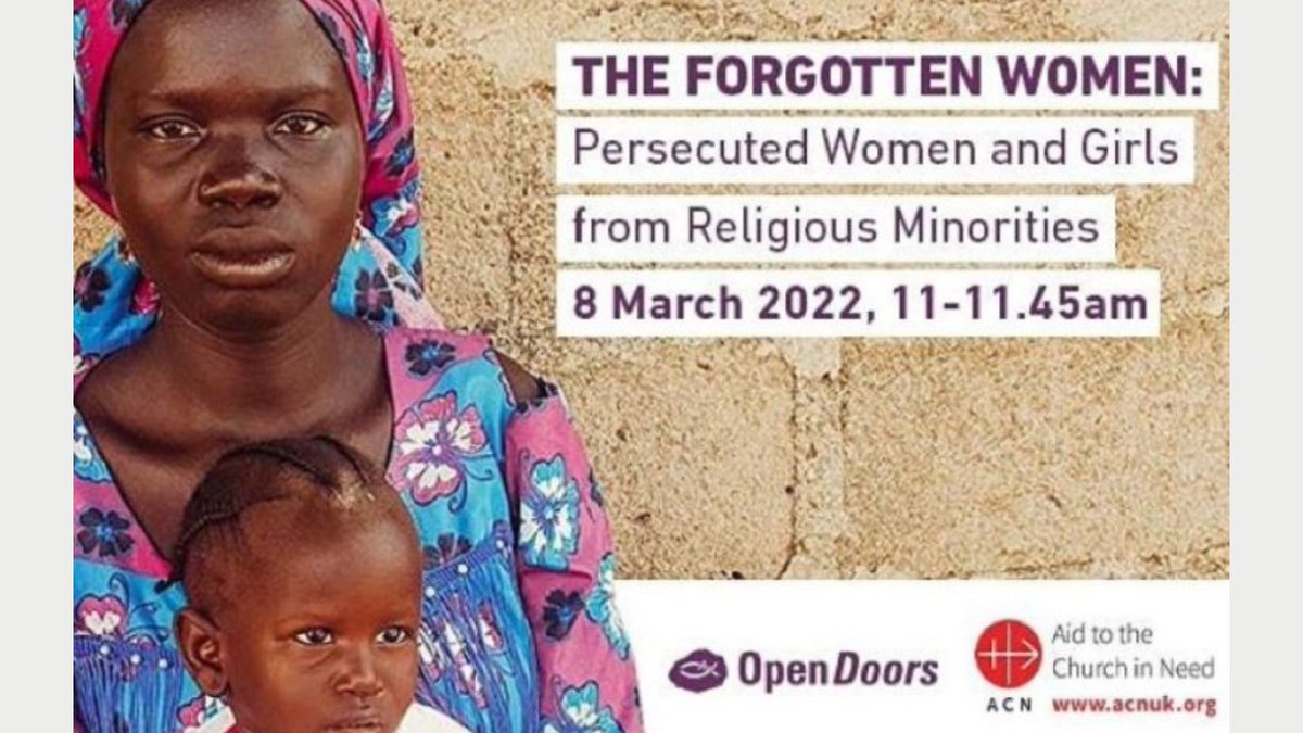 acn_uk's tweet photo. Don't forget our event today! Aid to the Church in Need (ACN) is teaming up with Open Doors to present a panel event on a topic of great importance to both charities: the persecution of women and girls from religious minorities. https://t.co/5WHVC7cY2a
#acuk #event #womensday https://t.co/B7ZKrK5wus