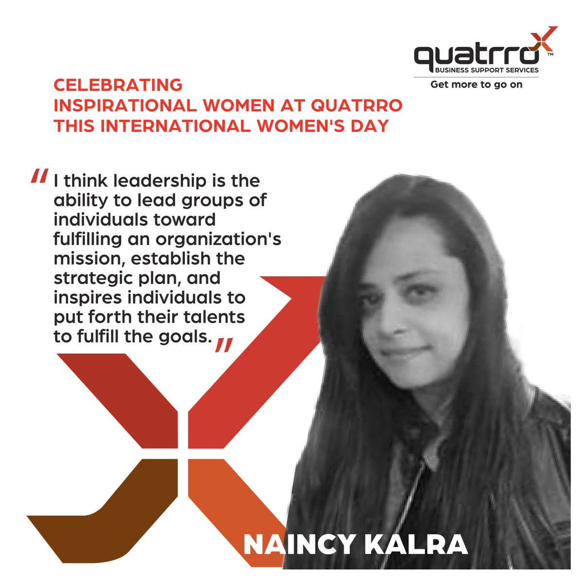 Quatrro_QBSS's tweet photo. Today we take time to celebrate some of the women at Quatrro who lead, regardless of title or position, with strength, grace, and determination. 
#QuatrroBSS #GetMoreToGoOn #InternationalWomensDay2022
#IWD2022 https://t.co/DJpHwv7Oyi