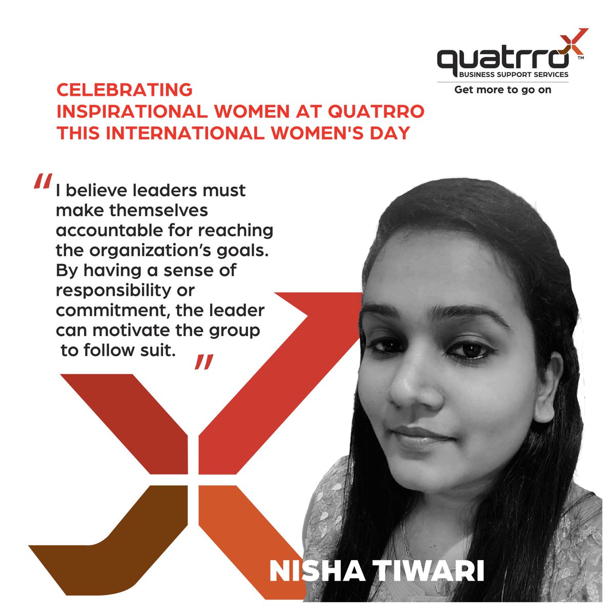 Quatrro_QBSS's tweet photo. Today we take time to celebrate some of the women at Quatrro who lead, regardless of title or position, with strength, grace, and determination. 
#QuatrroBSS #GetMoreToGoOn #InternationalWomensDay2022
#IWD2022 https://t.co/DJpHwv7Oyi
