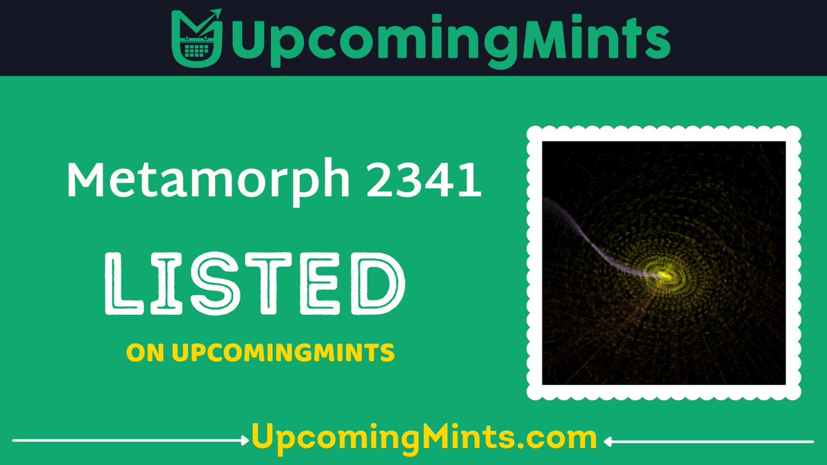 upcoming_mints's tweet photo. Metamorph 2341 is Listed on @Upcoming_mints

@metamorph2341-Metamorph is mysterious
collection of 2341 interactive 3D galaxies orbiting Eth

Please Check out their website

https://t.co/OZADJ7tpzW

#EthNft #ETH  #NFTLAUNCH #NFTs #NFTdrop #NFTDROPS #NFTCommunity #upcomingnfts https://t.co/8Mv0Aqjgus