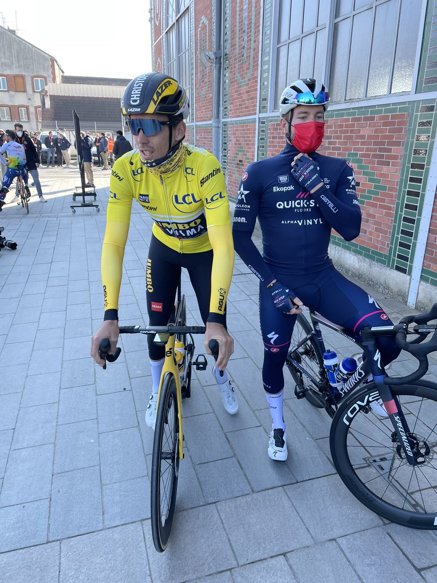 💛 Bonjour monsieur le @MaillotjauneLCL 🇫🇷 @LAPORTEChristop ! #ParisNice