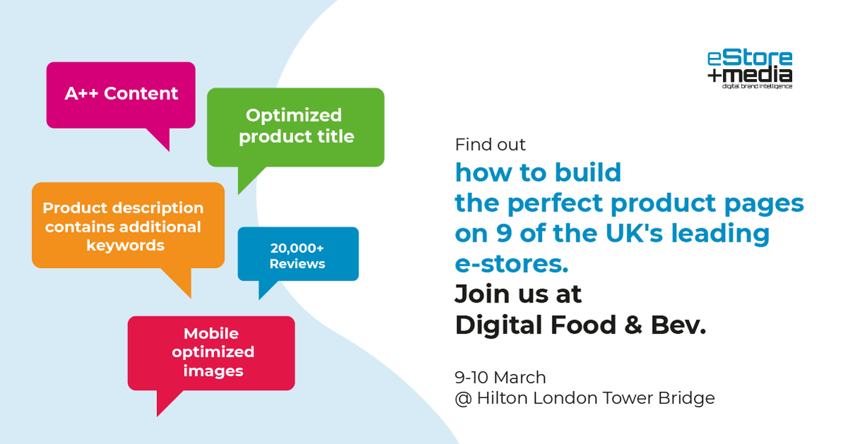 eStoreMedia's tweet photo. Not all product pages are created equal... Do you know what the content opportunities are to showcase your brand on each of your e-commerce channels? We will share how to make content work harder for you on some of the UK's leading e-stores. https://t.co/8EiT8db3Uu https://t.co/8ocf4UU7sT