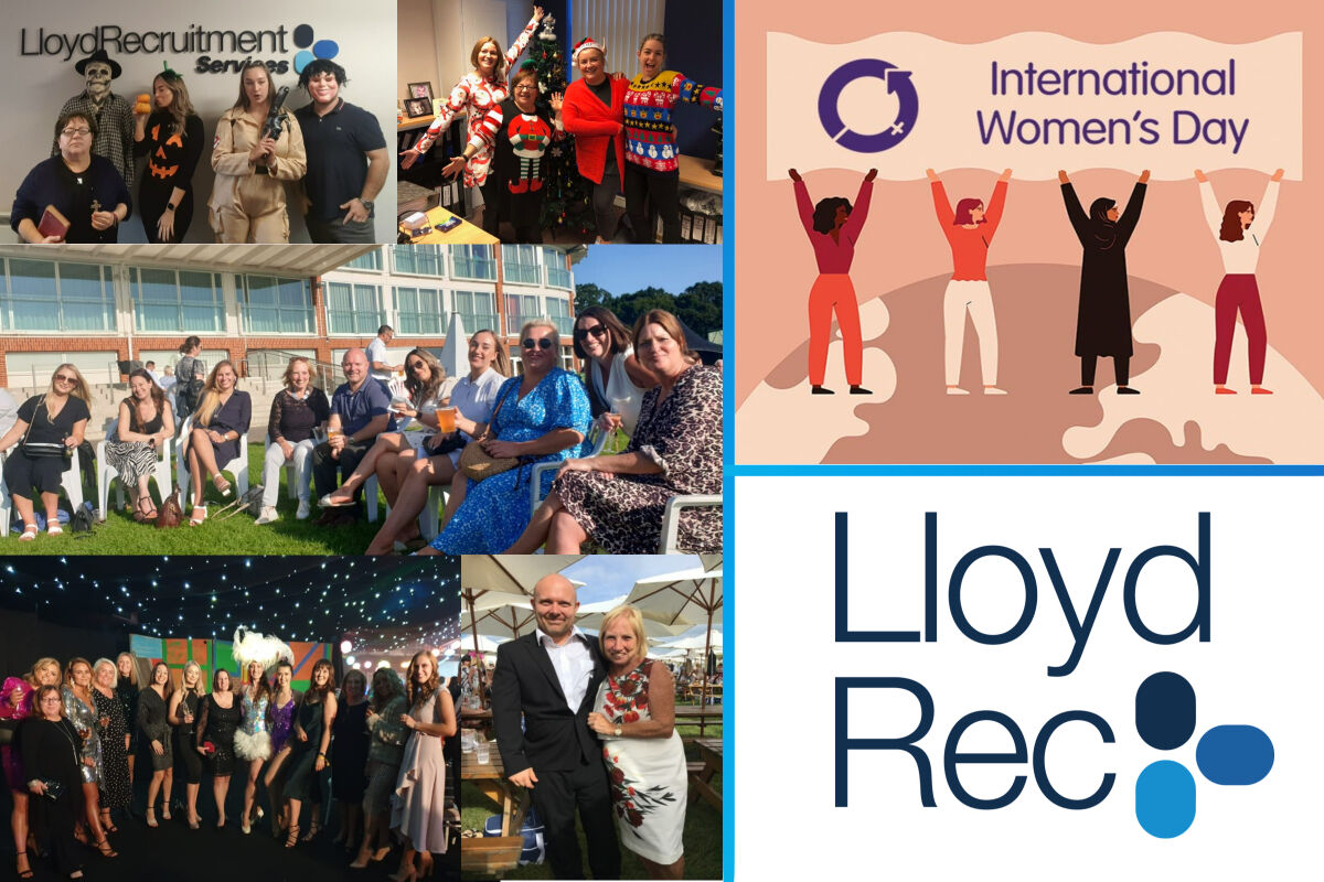 LloydRec's tweet photo. Celebrating International Women's day 2022 . Here are the superb ladies at Lloyd Recruitment Services (plus an out numbered gent in a a couple of the pics). Thank you for all the hard work and all that you do 😀💃 #internationalwomensday2022 https://t.co/Xobysqcq27