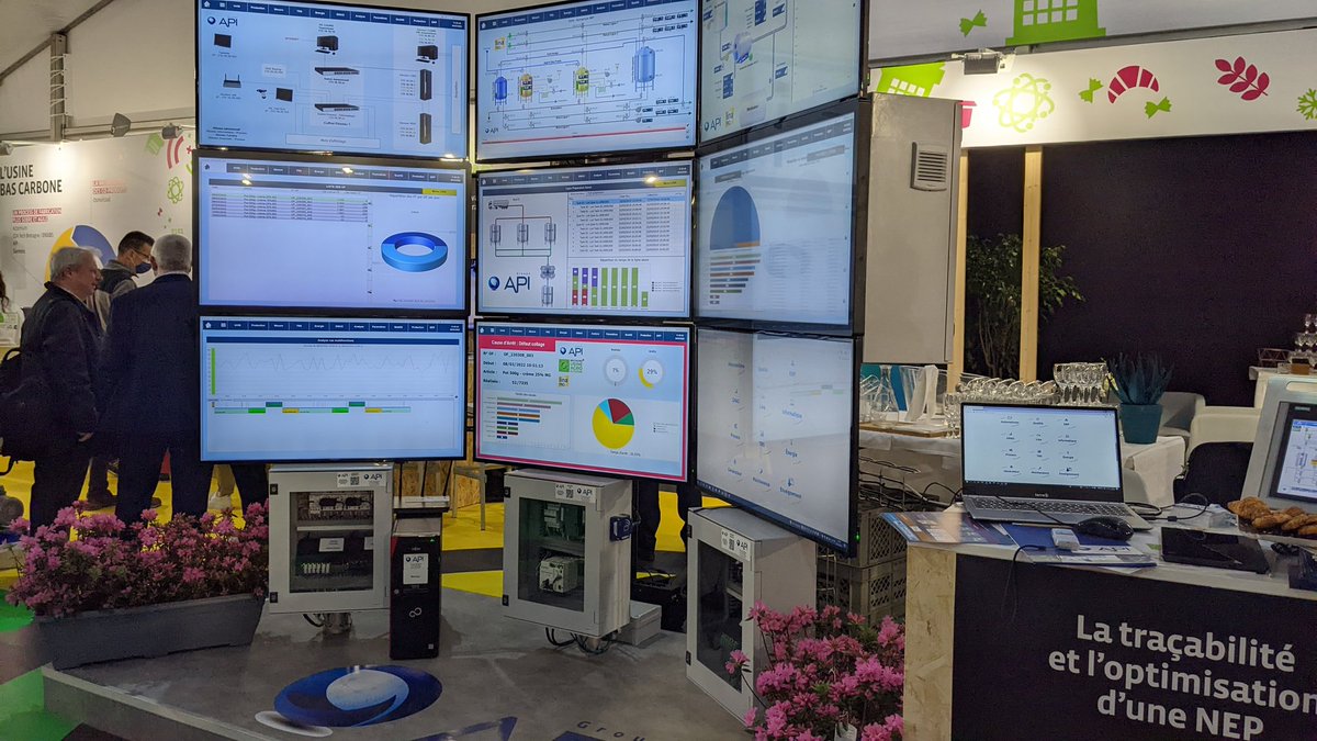 AgreticBretagne's tweet photo. #CFIARennes #UsineAgroFutur #Showroom 
➡️ Un process de fabrication plus sobre et agile
🟢 Le @groupeapi présente une solution pour l’optimisation et la traçabilité des NEP (Nettoyage en place) permettant notamment la réduction de la consommation d’eau https://t.co/Iq6SLGPnY1