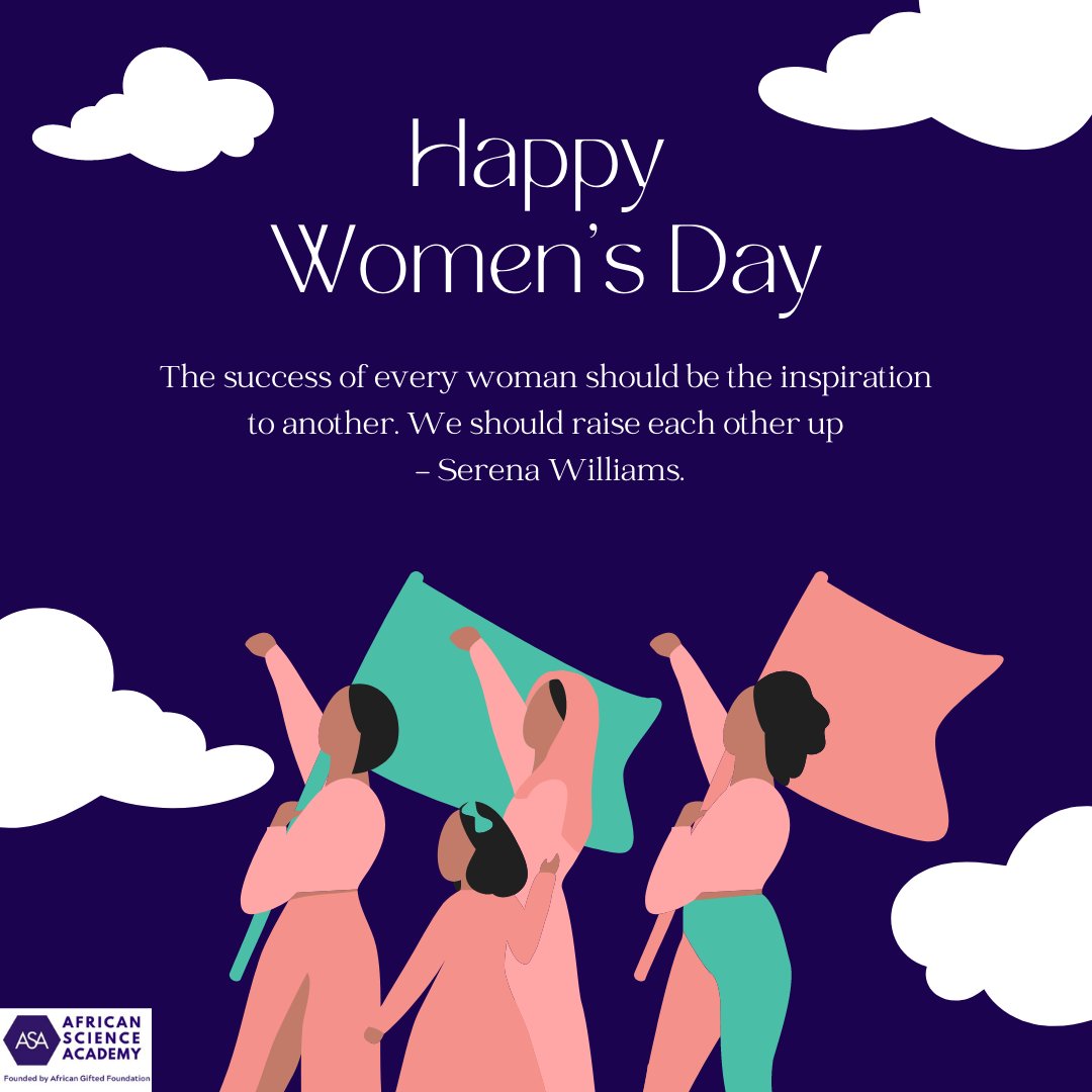 AfricanGifted's tweet photo. We would like to wish all the young scientists at African Science Academy and every woman a Happy International Women's Day. Our dreams are attainable and you've got all it takes.
#IWD #IWD2022 #AfricanScienceAcademy #ASA #STEM #girlsinSTEM #breakthebias #AfricangirlsinSTEM https://t.co/DcZTNRR9Jr