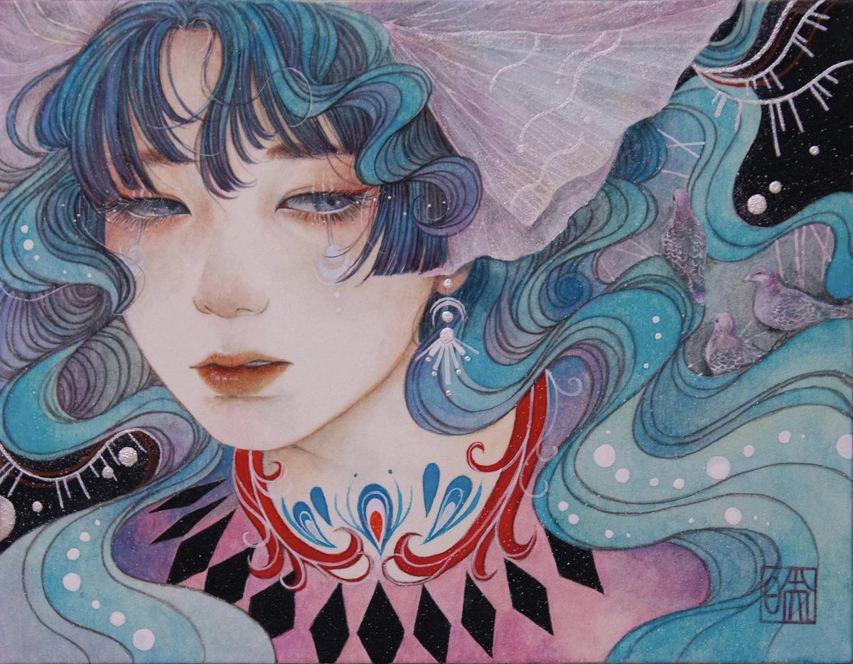 「「羽の囁き」 」|中島華映のイラスト