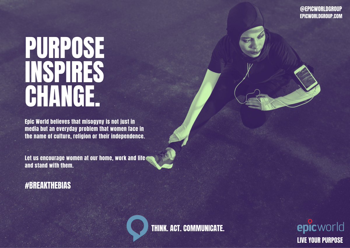 EpicWorldGroup's tweet photo. We stand against discrimination, marginalisation, stereotyping and bias against women.
Women have the right to be independent without being judged.

#PowerGirl #BreakTheBias #Purpose https://t.co/yOBrsfGO3b