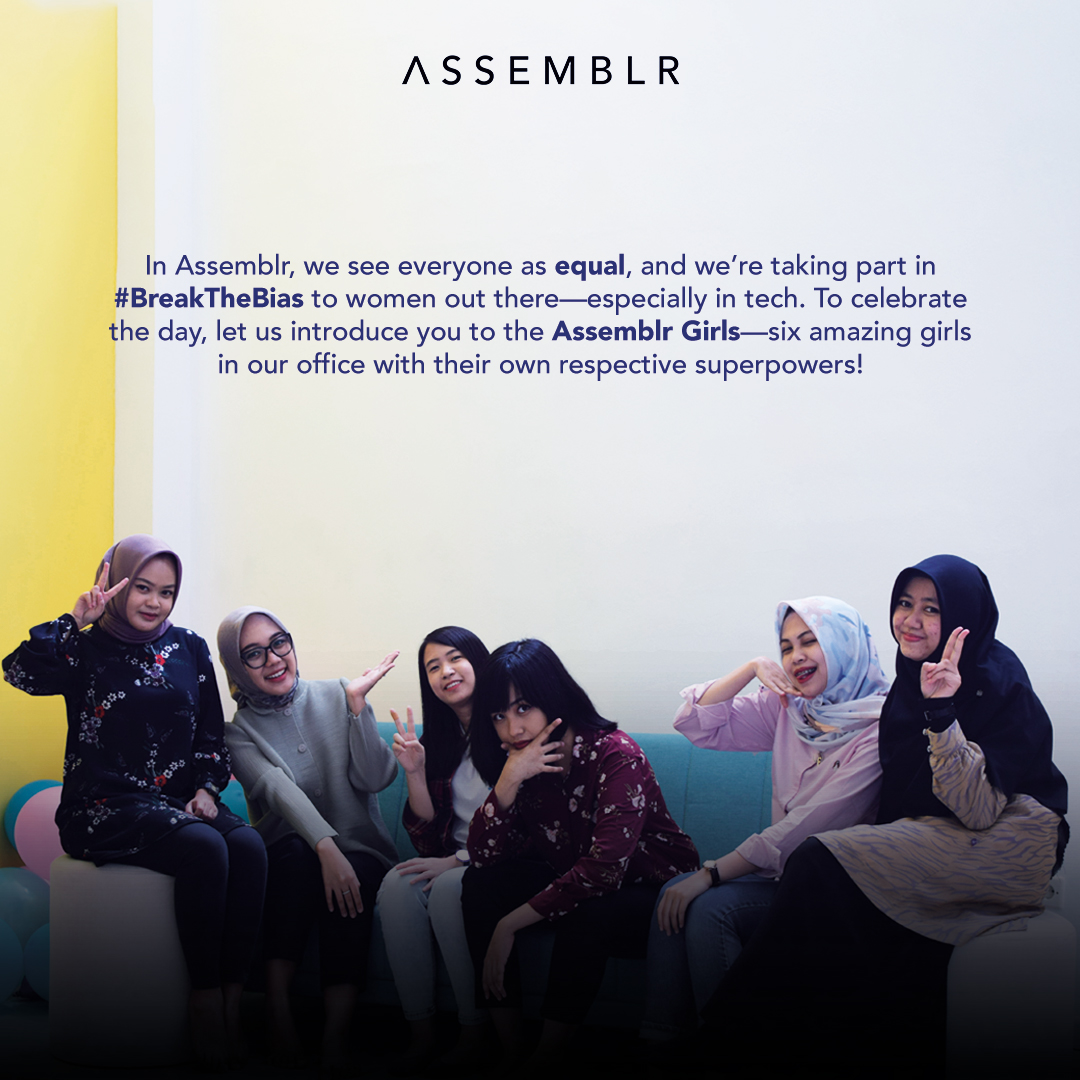 assemblrworld's tweet photo. In light of International Women’s Day 2022, let us introduce you to the Assemblr Girls! Six girls with six powerful ideas, ready to bring an impact in the tech industry. Girl power it is! 💪🏼 #Assemblr #ARForEveryone #BreakTheBias #IWD2022 #WomensDay  #girlspower https://t.co/ZGiZjz8RUK