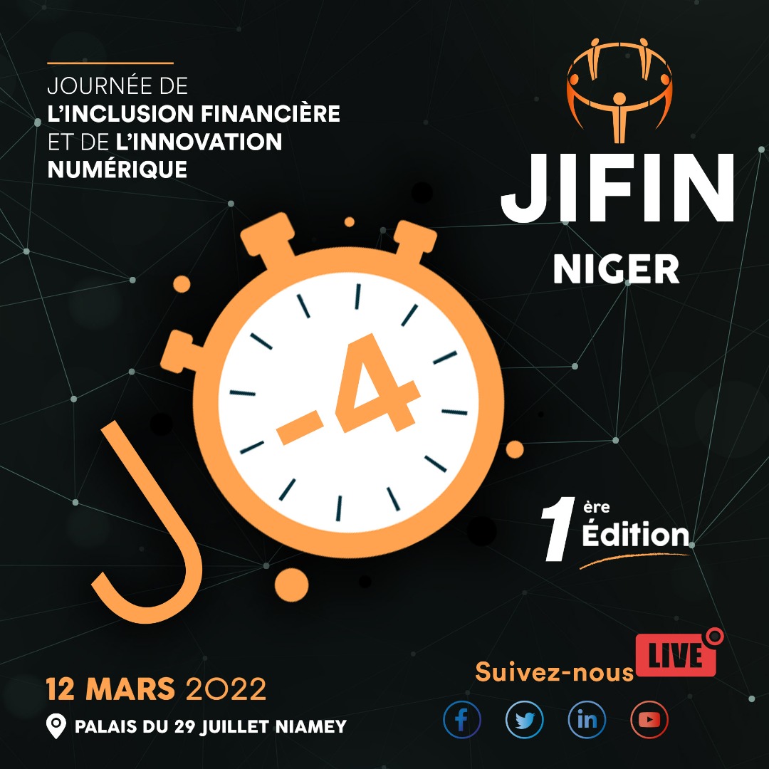 jifin2022's tweet photo. Nous sommes à 4 jours de la #jifin  êtes-vous prêt pour le rendez-vous? Nous vous y attendons massivement pour ce grand événement de l'innovation numérique. Soyons tous au palais du 29 juillet le 12 Mars
#jifin
#fintech 
#InclusionFinanciere https://t.co/0qKfwOooC4