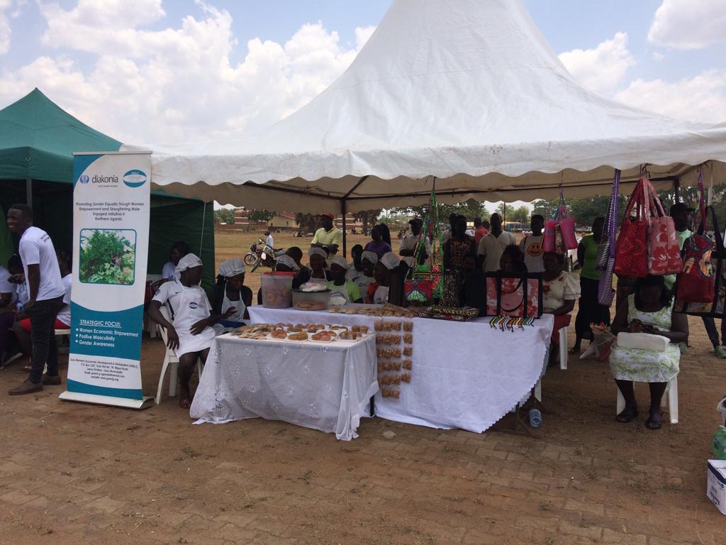 GWEDGUga's tweet photo. In the city centre, GWED-G has a stand at the biggest event to show its support for women here and abroad.
On display are homemade bags made by women survivors of the war and biscuits and cakes made by women trained in our new #BakeryProject.
#InternationalWomensDay2022 https://t.co/hvdHUjhG1d