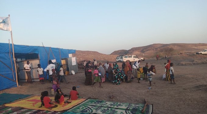 RRSEthiopia's tweet photo. On 07 March 2022, the first round Eritrean refugee relocation convoy arrived at #Serdo, a newly established site in Afar. The refugees have been displaced from #Berhale camp following the attack by TPLF rebels. https://t.co/gBRKe5zp5U