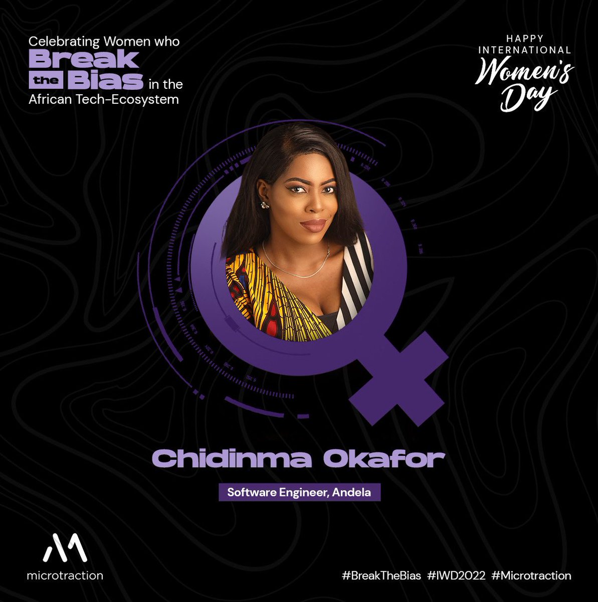 microtraction's tweet photo. Meet @nmaokafor, Software Engineer @Andela 🚀

#BreakTheBias #IWD2022 #Microtraction https://t.co/XvcibtdSwt