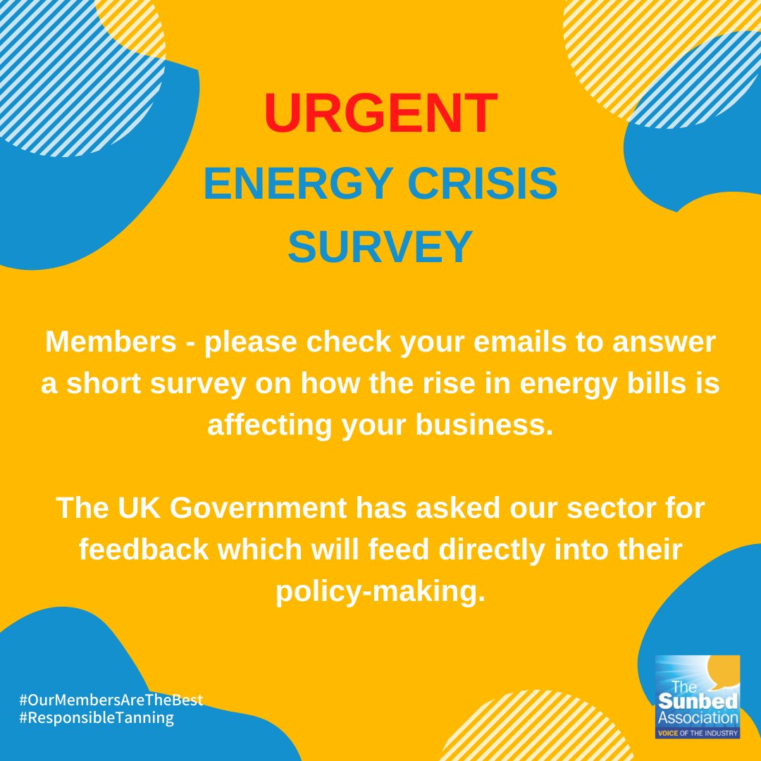 TSA Members: We have been asked to provide Government with urgent data on the impact of rising energy prices on our sector. Please check your email inbox for further information and a link to the short survey. #EnergyCrisis #Survey #ProfessionalOperators
