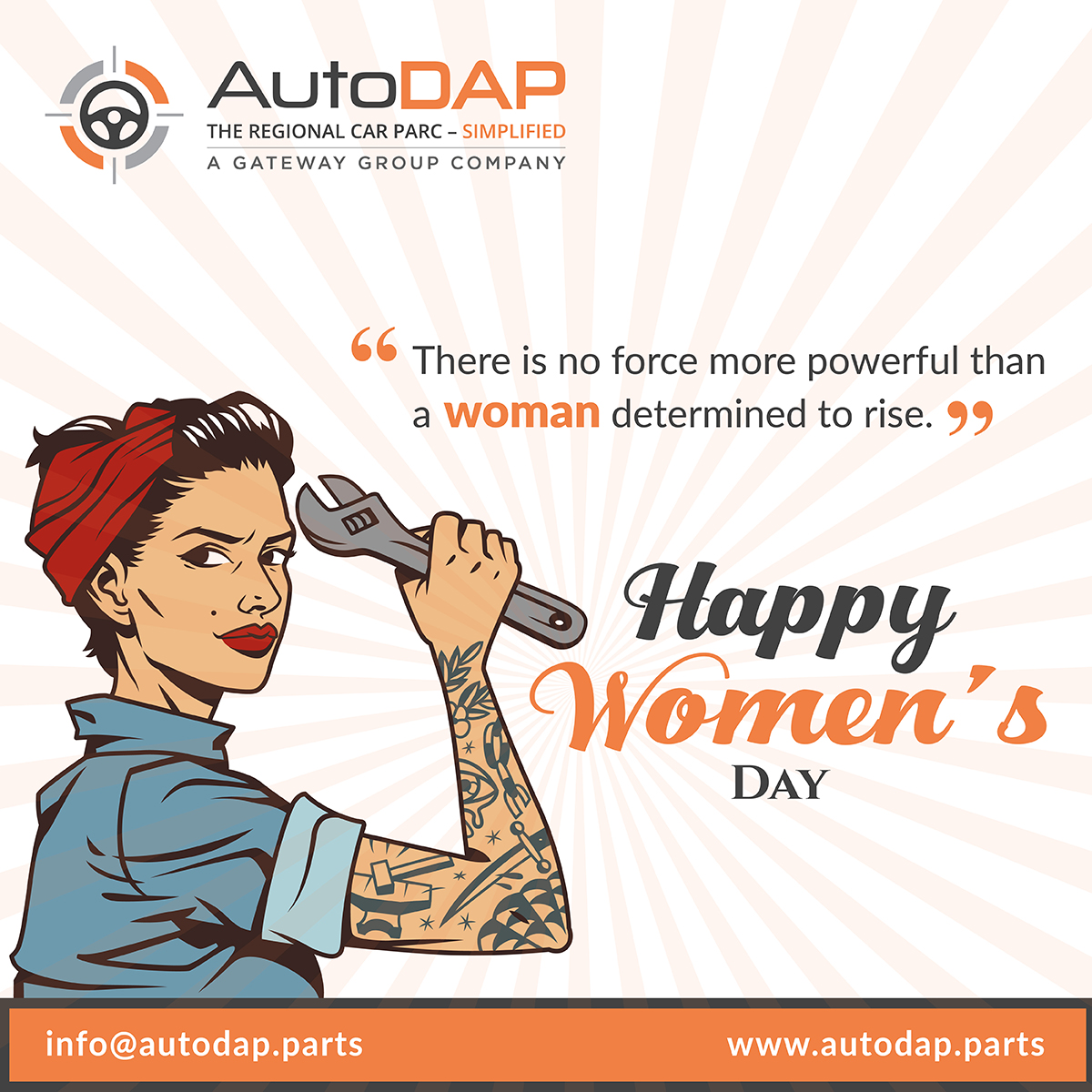 auto_dap's tweet photo. To all the incredible women in the world, shine on, not just today but every single day.
Happy Women's Day!
#gatewaygroup #autodap #womenday #womenempowement #womensday2022 https://t.co/YndUUbSFLe