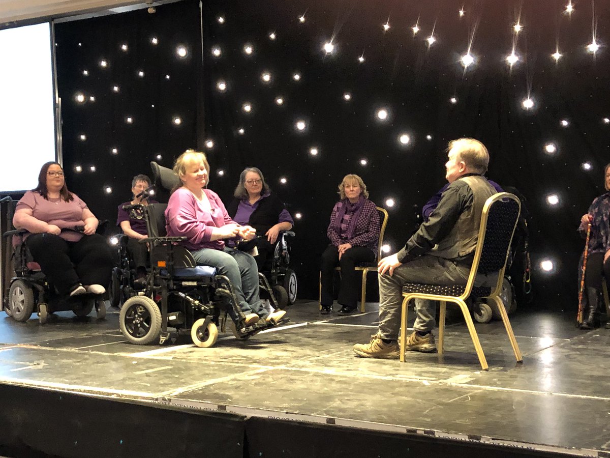 tressaburke's tweet photo. .@GDA__online #PPPs rehearsing and doing sound checks ahead of #TripleWhammy #DisabledWomen #IWD2022 https://t.co/TInWFjehKu