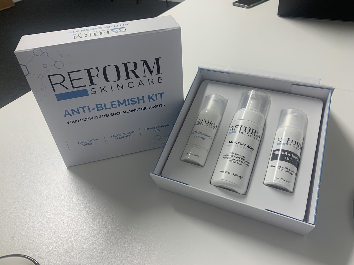 Our box set for anti blemishes and acne.  Check it out at reformskincare.com #acne #blemish #skincare #acneskincare