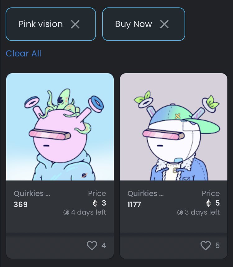CalmDev7's tweet image. 1 #PinkVision sale left till a 5E floor (and it’s a Squiddie)! #GreenVision looking seriously undervalued at 1.25E floor.. just sayin’ 🦑
@quirkiesnft #NFTs