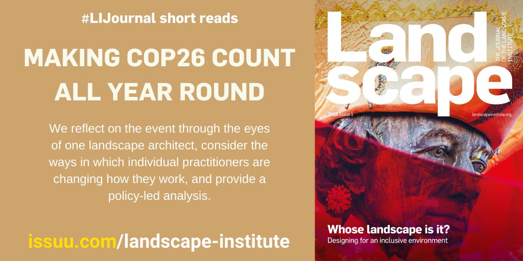 talklandscape's tweet photo. @ThirlwallAssoc Claire Thirlwall invites colleagues to look back on COP26 and reflect on the event through the eyes of fellow landscape architects. @JaneEFindlay @CarolynWillitts @DavidPearlHere, Eccles Ng, Abu Sid... @chu_tho_fin #LIJournal. https://t.co/cU0HRjGbHh
#PostCop26 https://t.co/U0r0HwQh0Z