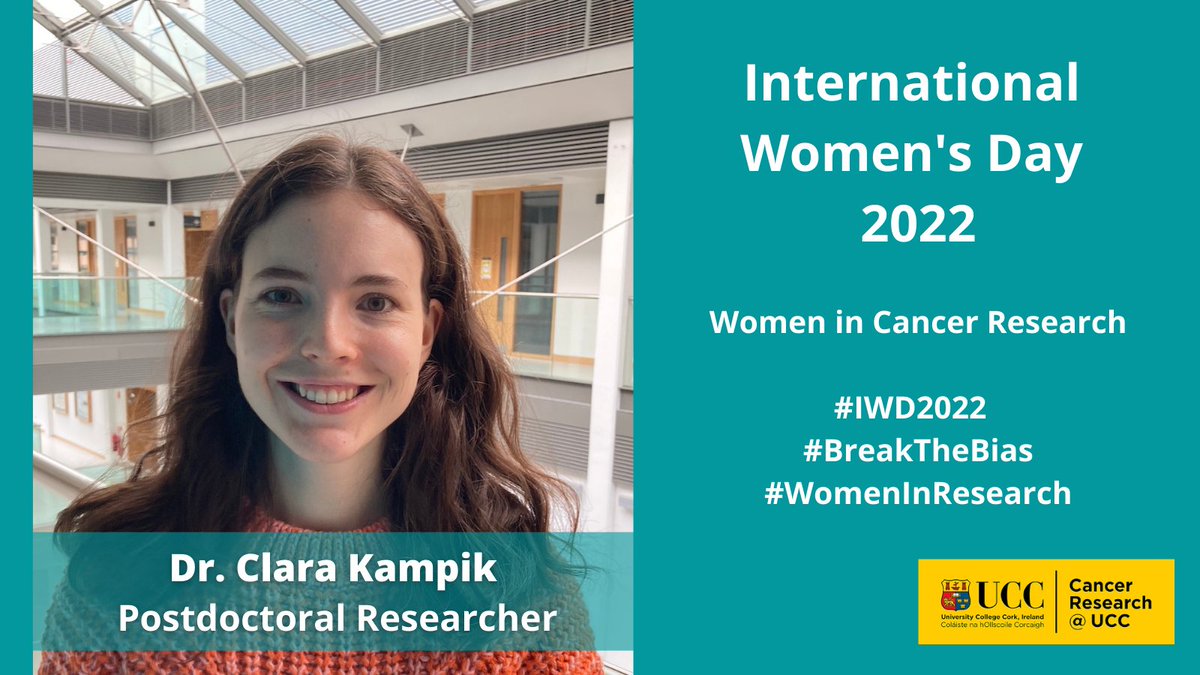 CanResUCC's tweet photo. 7/13 Microbiologist Dr @KampikClara is one of the postdoctoral fellows working in our #CancerResearch laboratory in @UCC, investigating bacterial microcompartments for use in synthetic biology and anti-cancer therapy. @UCCResearch 

#IWD2022 #BreakTheBias #WomenInResearch https://t.co/o7W9CBpdWG