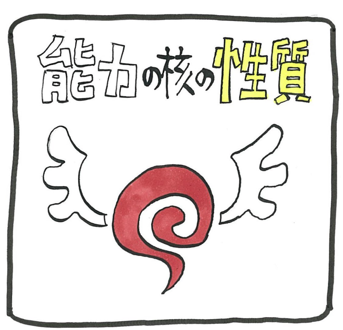 ※能力の核の性質
最後に前述した通り能力の核の性質について軽く説明します。この性質とは能力の核がどういう基準で動いたり留まったりしているのかというもので、言わば核の行動理念です。 