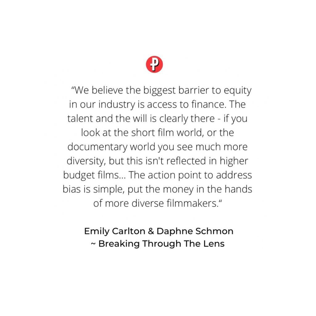 PrimetimeNetwrk's tweet photo. “The action point to address bias is simple, put the money in the hands of more diverse filmmakers.” 

@Emily_Types &amp; @DaphneSchmon for @BreakingLens talk about how funding can #BreaktheBias this #IWD:
https://t.co/OsDgcTmD6M https://t.co/K5tiAwkAyH