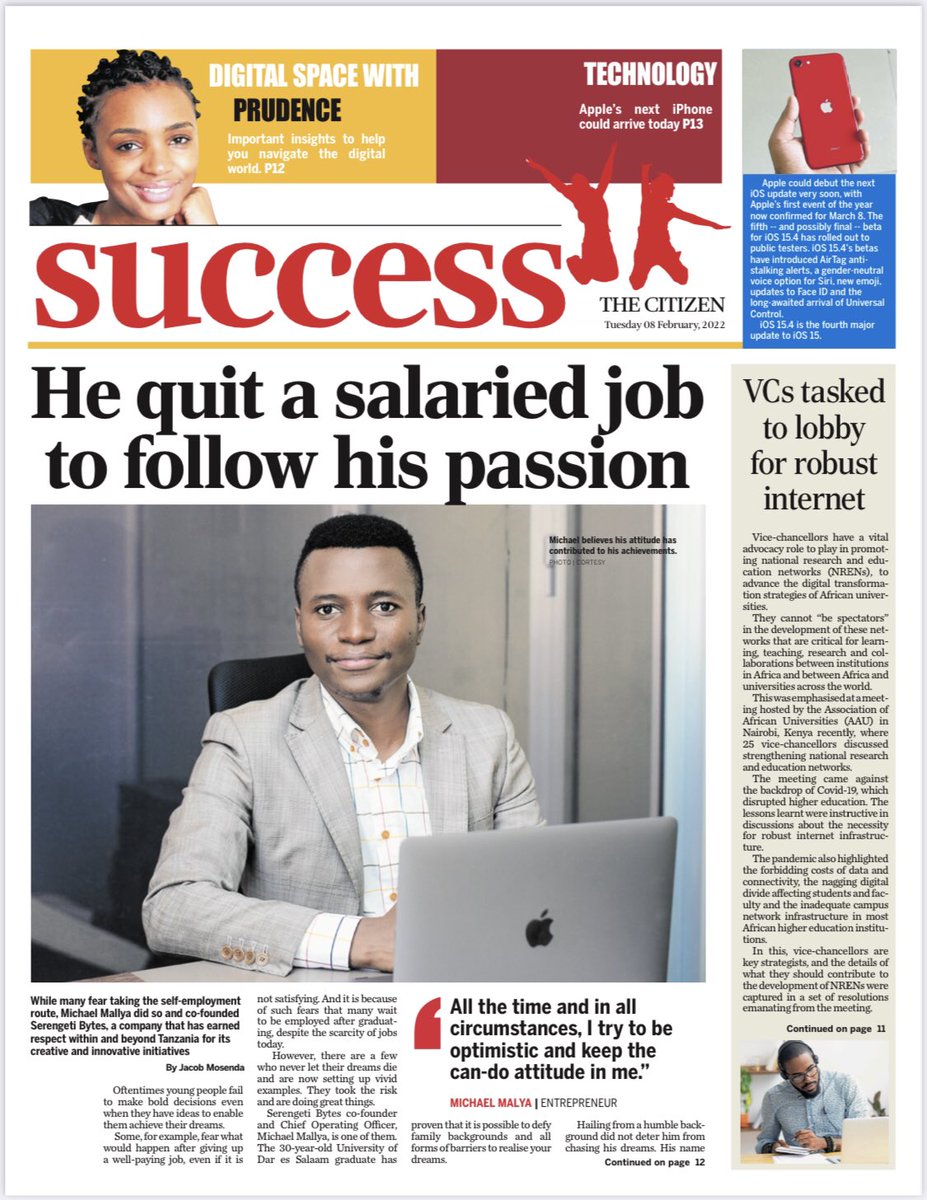 michael_mallya's tweet photo. Push beyond your limits, rise from all odds and do your best. ✊🏽

Asanteni @TheCitizenTZ https://t.co/JqP5552pTM
