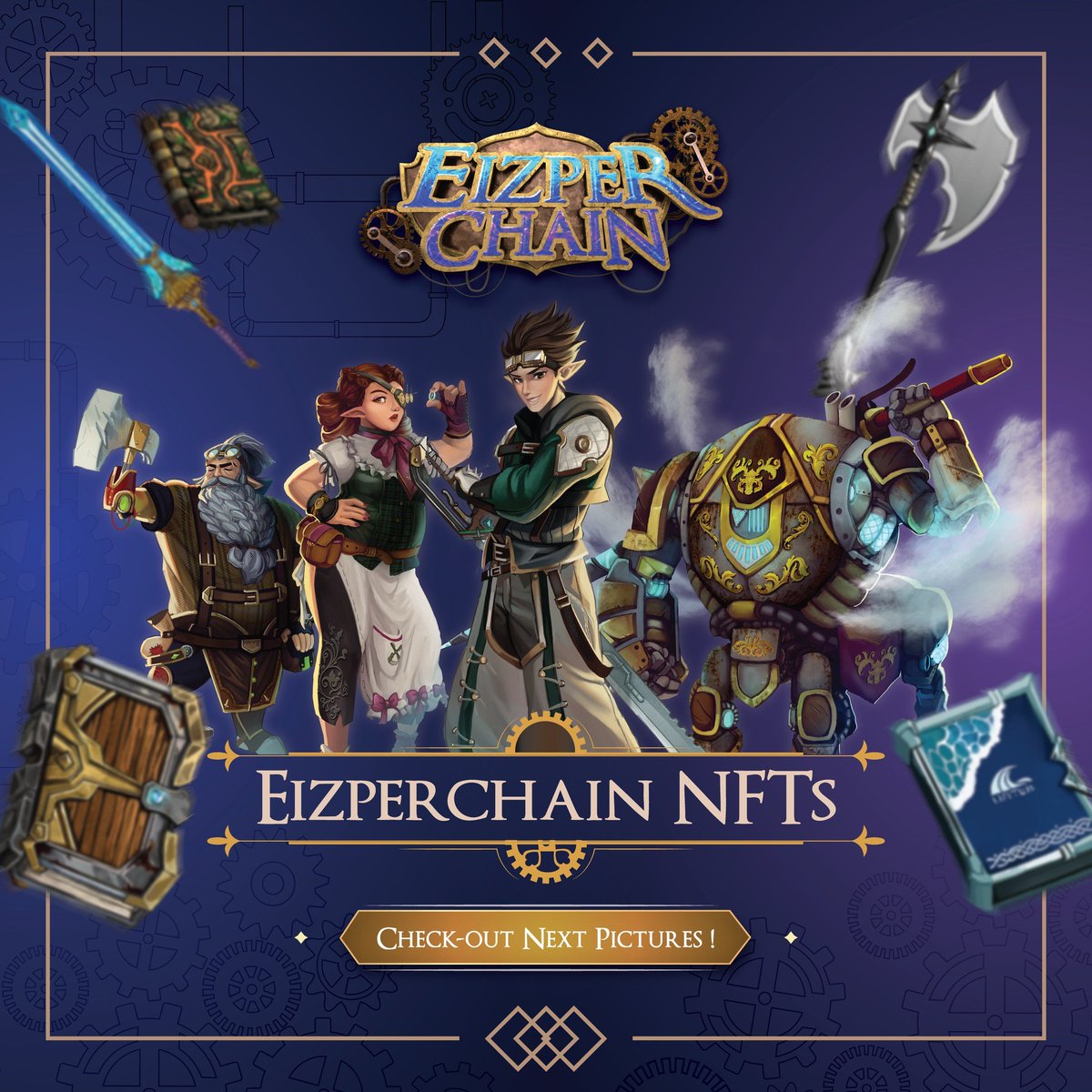 ArkInsight's tweet photo. ✅ ArkInsight X Eizper Chain 🚀
🎁20 X Whitelist Spots 🎉

1⃣Follow @Arkinsight &amp; @EizperChain 
2⃣RT &amp; Like ❤️
3⃣Tag 3 NFT Friends👩‍👩‍👦
4⃣Join Discord https://t.co/yFW4nXowUv

⏰Winners picked in 72 hours
#NFT #Whitelist #NFTCommunity https://t.co/wbURUOFgrH
