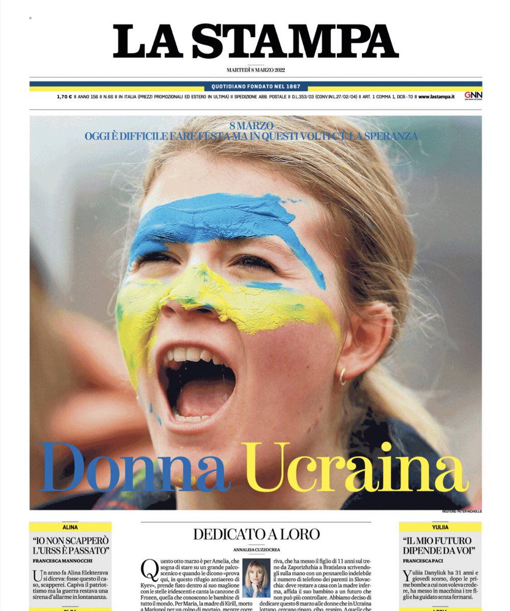 #8Marzo #8Marzo2022 #UkraineRussianWar #NoWar #NoWarInUkraine #donne …. Sarebbe stato diverso se a guidare gli equilibri dell’ultimo secolo fossero state le donne? scrive in uno dei più azzeccati e impeccabile commento <a href="/la_kuzzo/">Annalisa Cuzzocrea</a> su <a href="/LaStampa/">La Stampa</a>. Da leggere