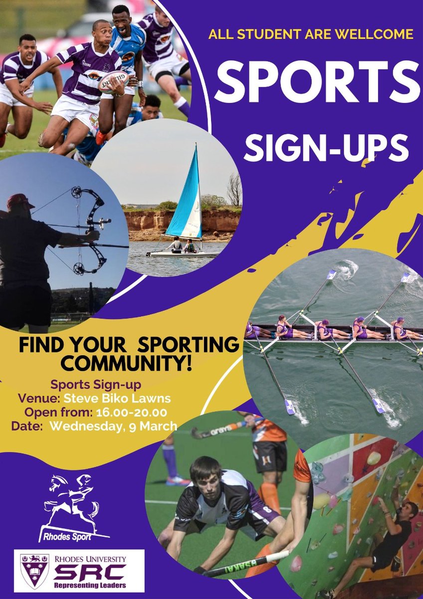 Join us this Wednesday, from 4 to 8 pm, on Steve Biko Lawns at <a href="/Rhodes_Uni/">Rhodes University</a> for #signups ! 🥳 Find our #Taekwondo stand, come #meet with us🤗 and find out more about this #martialarts 🥋💪