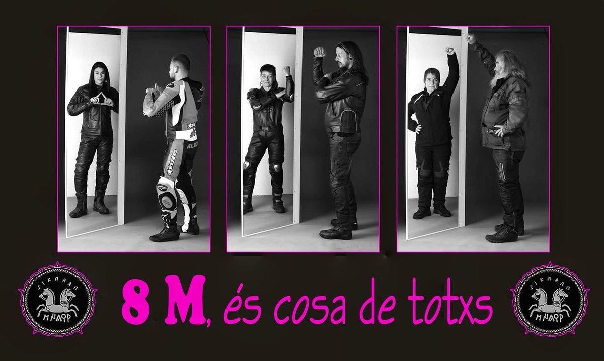 MotardsSikarra's tweet photo. És moment de reivindicar el feminisme renunciant al sexisme, de commemorar la lluita de les dones per a la igualtat social, econòmica i laboral. ÉS COSA DE TOTXS!! NO DISCRIMINEM PEL REFLEXE!
Fotografia: Estudi fotogràfic Gómez Grau. Cervera. (info@fotogomezgrau.cat)' https://t.co/D08UwC4ZfX