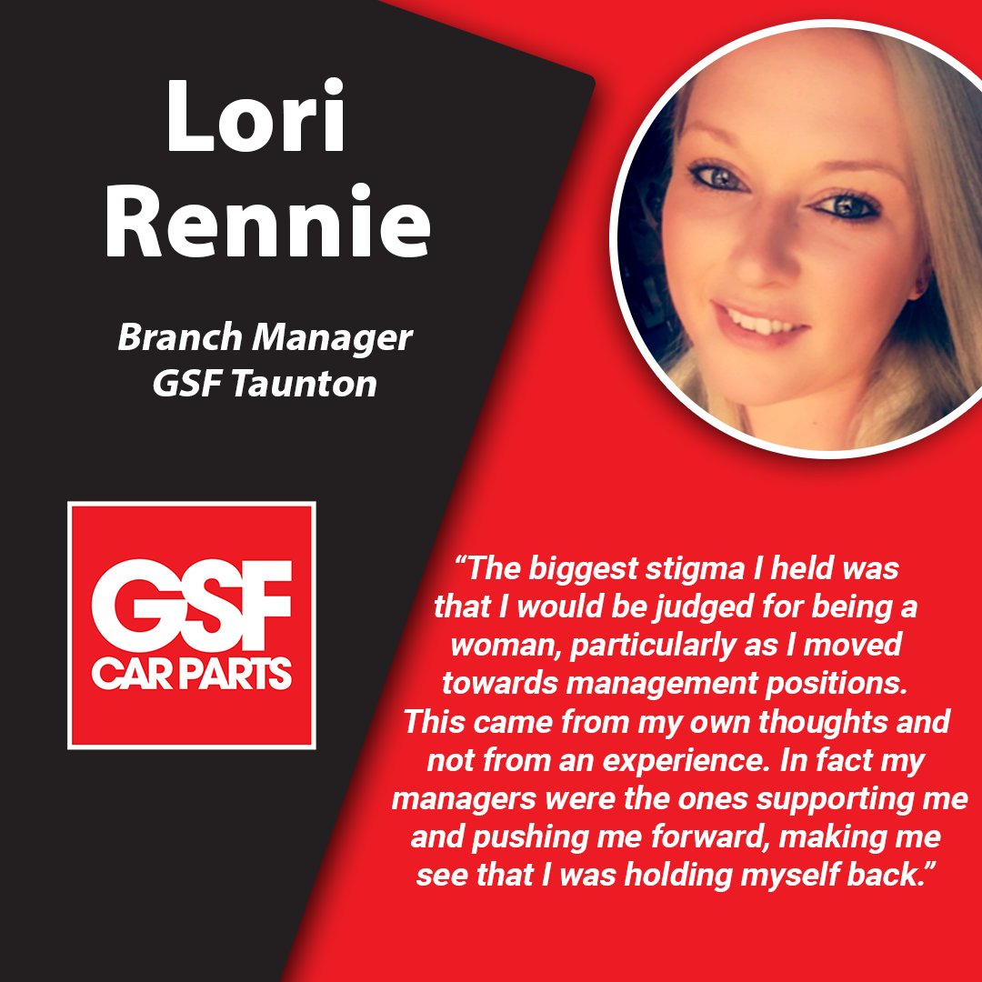 For International Women's Day, we caught up with some of the amazing women who are part of the GSF Car Parts family. 

This is Lori Rennie, the Branch Manager of our Taunton branch who had this great advice to share. 
 
#GSFCarParts #InternationalWomensDay #BreakTheBias