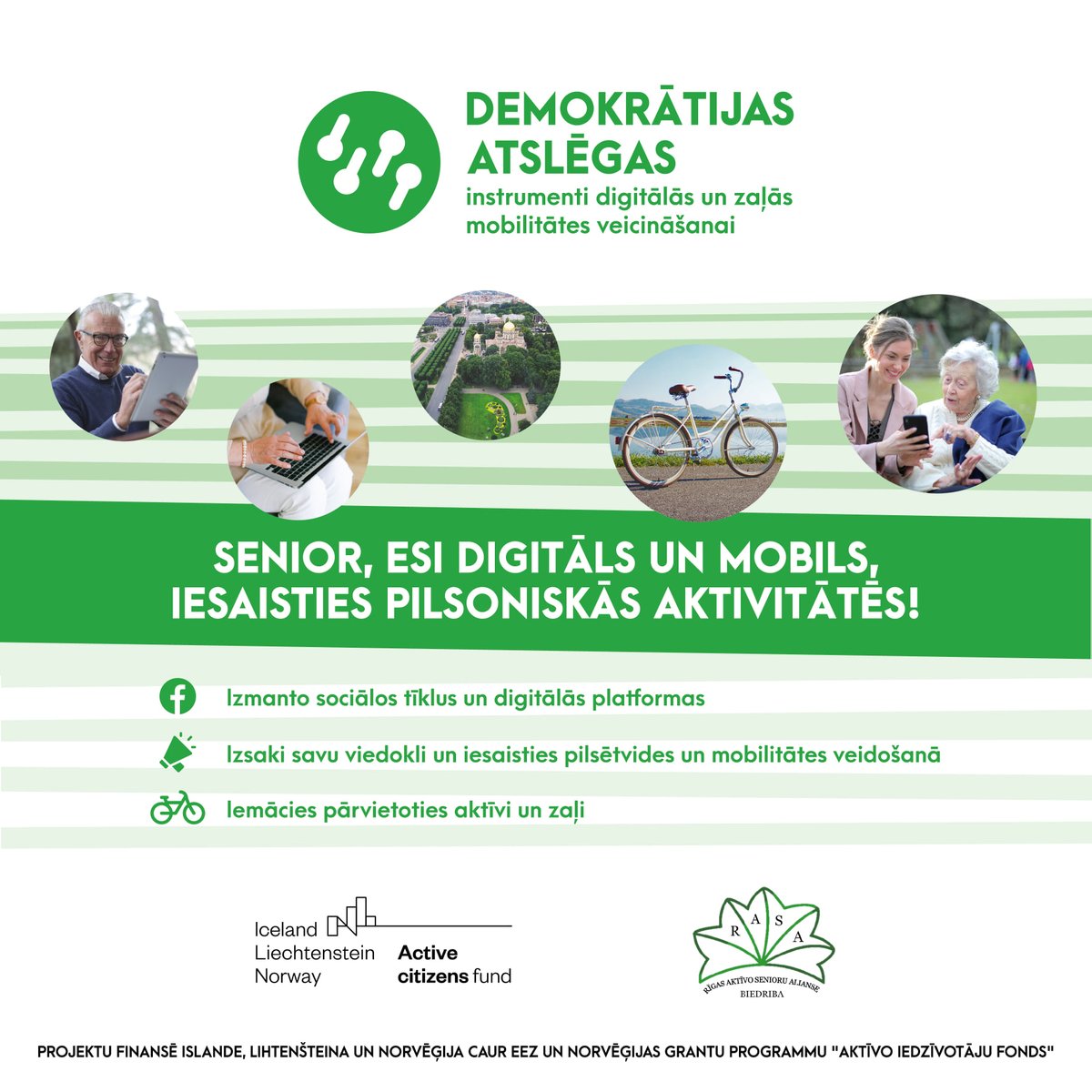 Biedrība RASA aicina seniorus bezmaksas apmācībās stiprināt savas digitālās prasmes un līdzdalības spēju sabiedriskās līdzdalības platformās.
biedribarasa.lv/nac-un-iesaist…
#AktivoIedzivotajuFonds #EEAgrantsLatvia