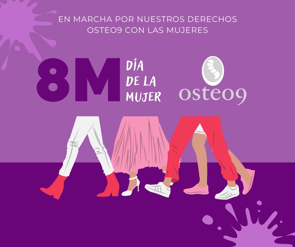 Osteo9's tweet photo. 💜 𝟖 𝐝𝐞 𝐌𝐚𝐫𝐳𝐨
𝐃𝐢́𝐚 𝐈𝐧𝐭𝐞𝐫𝐧𝐚𝐜𝐢𝐨𝐧𝐚𝐥 𝐝𝐞 𝐥𝐚 𝐌𝐮𝐣𝐞𝐫

𝙇𝙪𝙘𝙝𝙖𝙙𝙤𝙧𝙖𝙨 𝙮 𝙫𝙖𝙡𝙞𝙚𝙣𝙩𝙚𝙨.

💜 #Ostro9 con las mujeres

#8m #8marzo #diadelamujer #diadeladonatreballadora #diadeladona #diainternacionaldelamujer #womensday #womenempowerment https://t.co/0j4NPHMmut