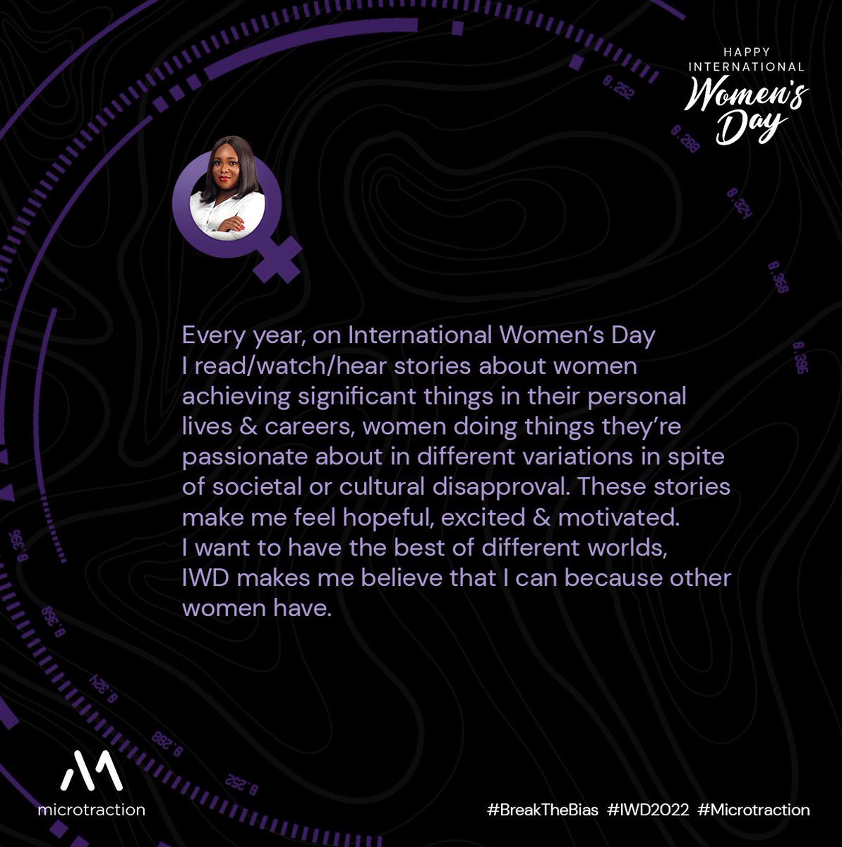 microtraction's tweet photo. Meet @Diseye_, Happiness Engineering Lead @ouredenlife 🚀

#BreakTheBias #IWD2022 #Microtraction https://t.co/BC1nNF4L1p