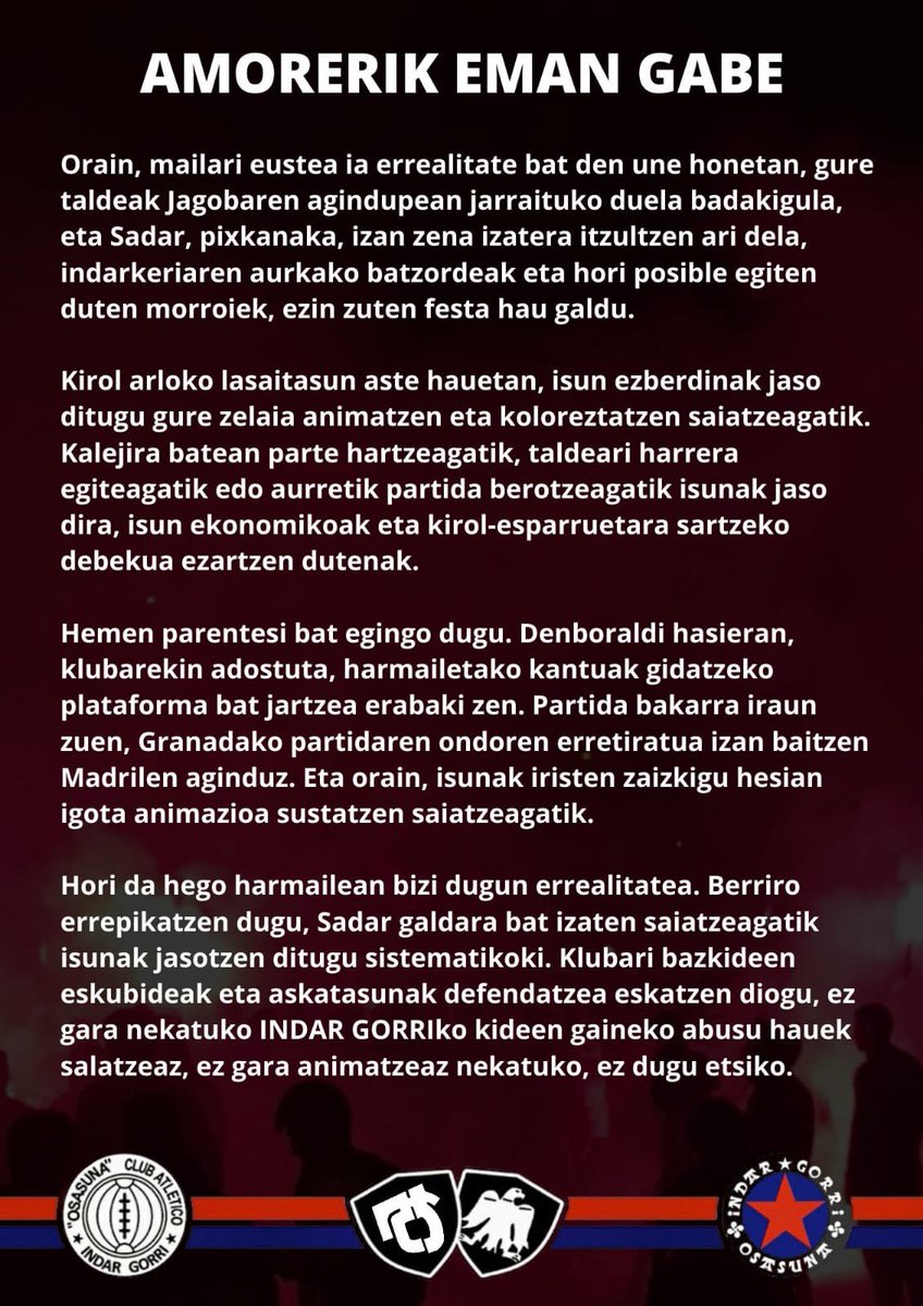 19IndarGorri87's tweet photo. AMORERIK EMAN GABE https://t.co/hGDDrOSGOP