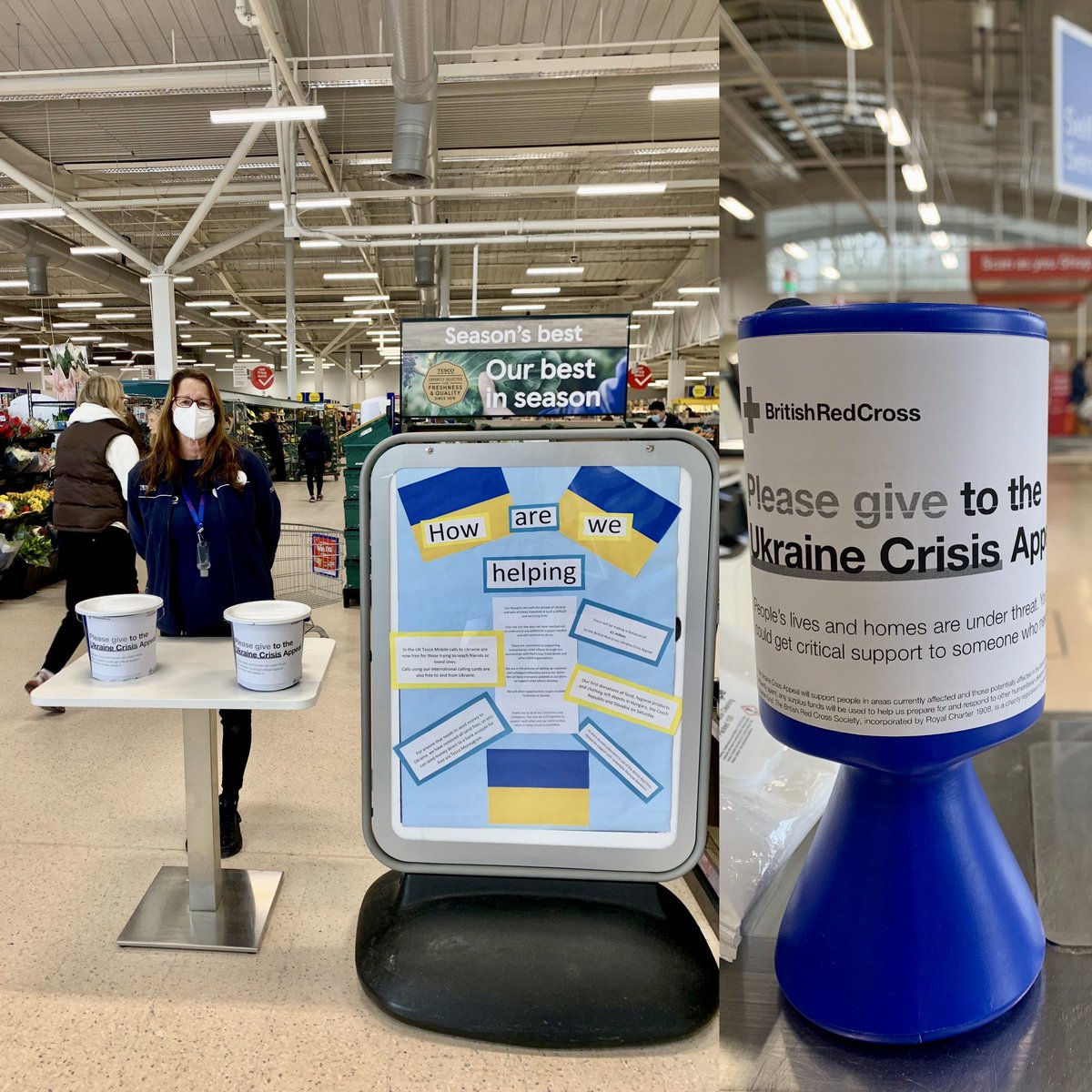 A huge thank you to all our colleagues &amp; customers at Tesco Abbeydale for supporting our 3 day bucket collection we raised a phenomenal £1560.30 for the <a href="/BritishRedCross/">British Red Cross 🧡</a> Ukraine Crisis Appeal 💛💙 #Sheffield