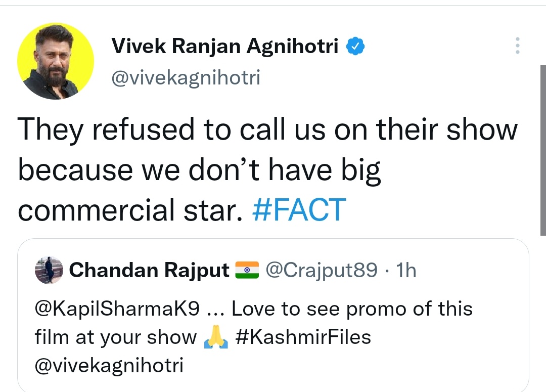 ManojMe80330837's tweet photo. #KapilSharmaShow #BoycuttKapilSharmaShow @KapilSharmaK9
As Salman Is Producer Of This Show And He Don't Want To Hurt His Community That's Why He Don't Allow This Movie To Promote on His Financed Show https://t.co/Egya5ZFr1Y
