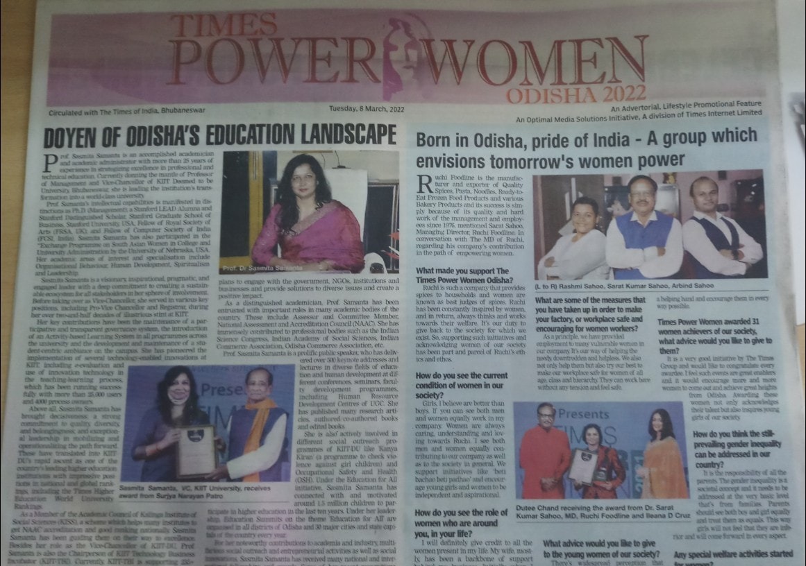 sasmita1samanta's tweet photo. Thank you Times of India for bringing out this article on the eve of International Women's Day https://t.co/4NDOGZEbrB
