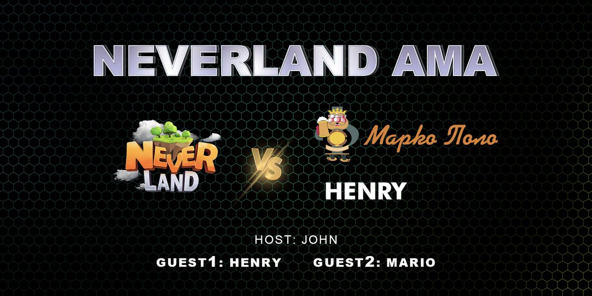 🏝️Mario has been one of the few buyers who insist Crypto will be better at the end of this year.

⛵️We will hold AMA with them, in English and German

⛰️Join and listen it in LIVE AMA: 

🚩t.me/neverlandgame

#BSC #GamefiDAO #DAO #AMA #Rewards