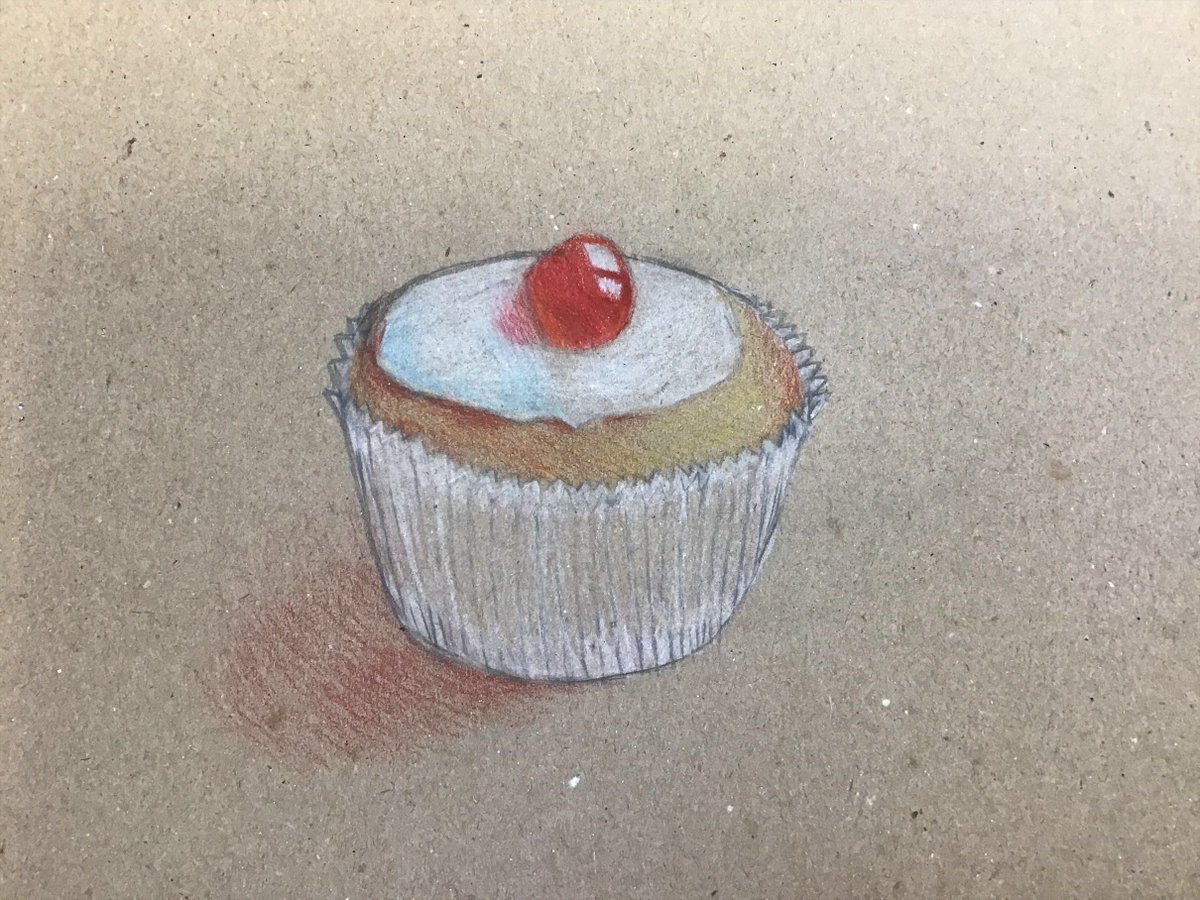 NDHSDesignDept's tweet photo. Fantastic drawings of cupcakes by S1 as part of their still life unit! Beautiful use of colour - well done! #stilllife @ndhsglasgow https://t.co/CSuzm6uXqQ