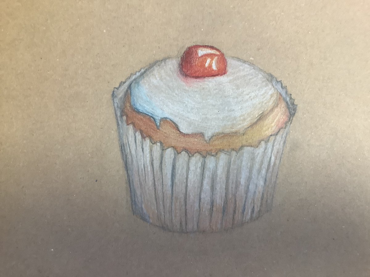 NDHSDesignDept's tweet photo. Fantastic drawings of cupcakes by S1 as part of their still life unit! Beautiful use of colour - well done! #stilllife @ndhsglasgow https://t.co/CSuzm6uXqQ