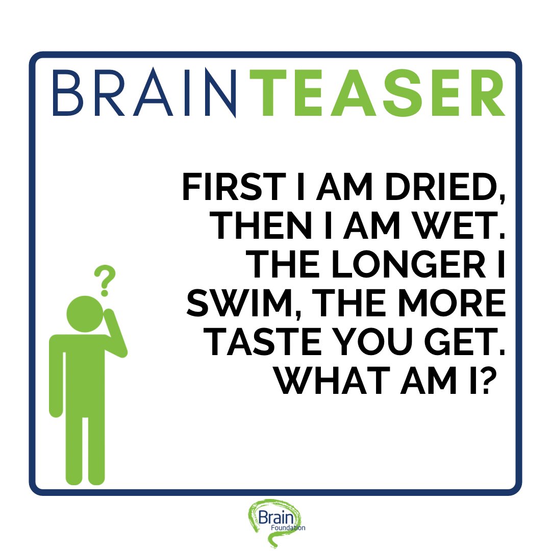 brainfoundoz's tweet photo. What is your guess for our brain teaser today?
#brainfoundation #brainteaser #riddle #riddeoftheday #healthybrain https://t.co/1PnjHhlZVa