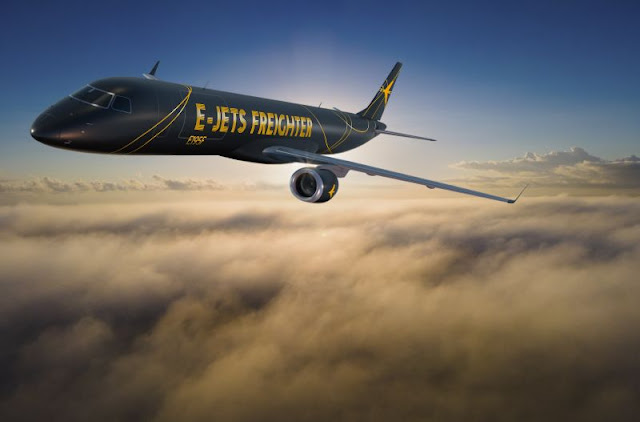 Embraer mira mercado de carga aérea e apresenta as conversões dos E-Jets para transporte de carga: E190F e E195F 
#Embraer #embr3 #cargo #E190F #E195F
bit.ly/3pLFZ2S